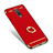 Funda Bumper Lujo Marco de Metal y Plastico con Anillo de dedo Soporte para Samsung Galaxy C8 C710F Rojo