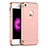 Funda Bumper Lujo Marco de Metal y Plastico para Apple iPhone 5 Oro Rosa