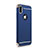 Funda Bumper Lujo Marco de Metal y Plastico para Apple iPhone X Azul