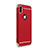 Funda Bumper Lujo Marco de Metal y Plastico para Apple iPhone X Rojo