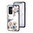 Funda Bumper Silicona Gel Espejo Flores Carcasa para OnePlus 9 Pro 5G