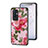 Funda Bumper Silicona Gel Espejo Flores Carcasa para OnePlus 9 Pro 5G