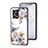 Funda Bumper Silicona Gel Espejo Flores Carcasa para Oppo F21 Pro 4G