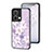 Funda Bumper Silicona Gel Espejo Flores Carcasa para Oppo Reno8 5G