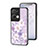 Funda Bumper Silicona Gel Espejo Flores Carcasa para Oppo Reno8 Pro 5G