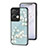 Funda Bumper Silicona Gel Espejo Flores Carcasa para Oppo Reno8 Pro 5G