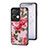 Funda Bumper Silicona Gel Espejo Flores Carcasa para Oppo Reno8 Pro 5G