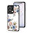 Funda Bumper Silicona Gel Espejo Flores Carcasa para Oppo Reno9 5G