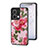 Funda Bumper Silicona Gel Espejo Flores Carcasa para Oppo Reno9 5G