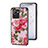 Funda Bumper Silicona Gel Espejo Flores Carcasa para Realme C30