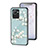 Funda Bumper Silicona Gel Espejo Flores Carcasa para Realme C30s