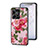 Funda Bumper Silicona Gel Espejo Flores Carcasa para Realme C53 India