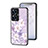 Funda Bumper Silicona Gel Espejo Flores Carcasa para Realme C55