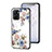 Funda Bumper Silicona Gel Espejo Flores Carcasa para Realme Q5x 5G