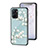 Funda Bumper Silicona Gel Espejo Flores Carcasa para Realme Q5x 5G