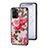 Funda Bumper Silicona Gel Espejo Flores Carcasa para Realme V30 5G