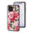 Funda Bumper Silicona Gel Espejo Flores Carcasa para Samsung Galaxy M53 5G