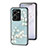 Funda Bumper Silicona Gel Espejo Flores Carcasa para Vivo V25 5G