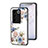 Funda Bumper Silicona Gel Espejo Flores Carcasa para Vivo V27 5G