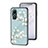 Funda Bumper Silicona Gel Espejo Flores Carcasa para Vivo Y02S