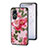 Funda Bumper Silicona Gel Espejo Flores Carcasa para Vivo Y02S