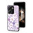 Funda Bumper Silicona Gel Espejo Flores Carcasa para Xiaomi Redmi 13C