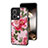 Funda Bumper Silicona Gel Espejo Flores Carcasa para Xiaomi Redmi Note 13 5G