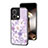 Funda Bumper Silicona Gel Espejo Flores Carcasa para Xiaomi Redmi Note 13 5G