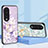 Funda Bumper Silicona Gel Espejo Flores Carcasa S01 para Huawei Honor 90 5G