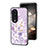 Funda Bumper Silicona Gel Espejo Flores Carcasa S01 para Huawei Honor 90 5G