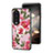 Funda Bumper Silicona Gel Espejo Flores Carcasa S01 para Huawei Honor 90 5G