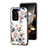 Funda Bumper Silicona Gel Espejo Flores Carcasa S01 para Huawei Honor 90 Lite 5G