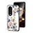 Funda Bumper Silicona Gel Espejo Flores Carcasa S01 para Huawei Honor 90 Pro 5G