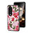 Funda Bumper Silicona Gel Espejo Flores Carcasa S01 para Huawei Honor 90 Pro 5G