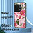 Funda Bumper Silicona Gel Espejo Flores Carcasa S01 para OnePlus 11 5G