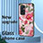 Funda Bumper Silicona Gel Espejo Flores Carcasa S01 para OnePlus 9 Pro 5G