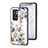 Funda Bumper Silicona Gel Espejo Flores Carcasa S01 para OnePlus 9RT 5G