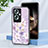 Funda Bumper Silicona Gel Espejo Flores Carcasa S01 para Oppo A2 5G