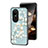 Funda Bumper Silicona Gel Espejo Flores Carcasa S01 para Oppo Reno10 5G