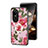 Funda Bumper Silicona Gel Espejo Flores Carcasa S01 para Oppo Reno10 5G