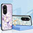 Funda Bumper Silicona Gel Espejo Flores Carcasa S01 para Oppo Reno10 Pro 5G