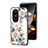 Funda Bumper Silicona Gel Espejo Flores Carcasa S01 para Oppo Reno10 Pro 5G