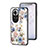 Funda Bumper Silicona Gel Espejo Flores Carcasa S01 para Oppo Reno11 5G