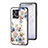 Funda Bumper Silicona Gel Espejo Flores Carcasa S01 para Oppo Reno7 4G