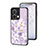 Funda Bumper Silicona Gel Espejo Flores Carcasa S01 para Oppo Reno8 5G