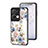 Funda Bumper Silicona Gel Espejo Flores Carcasa S01 para Oppo Reno8 Pro 5G