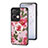 Funda Bumper Silicona Gel Espejo Flores Carcasa S01 para Oppo Reno8 Pro 5G