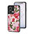 Funda Bumper Silicona Gel Espejo Flores Carcasa S01 para Oppo Reno9 Pro 5G