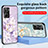 Funda Bumper Silicona Gel Espejo Flores Carcasa S01 para Realme 10 4G