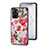 Funda Bumper Silicona Gel Espejo Flores Carcasa S01 para Realme 10S 5G